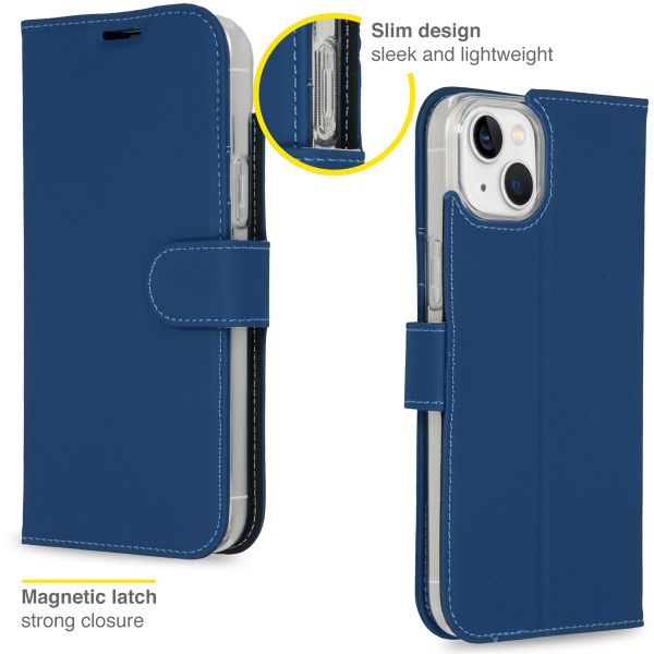 Accezz Étui de télephone Wallet Apple iPhone 14 Plus - Bleu foncé