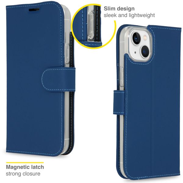 Accezz Étui de téléphone Wallet iPhone 14 Plus - Bleu foncé