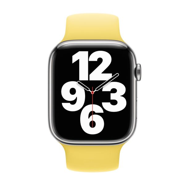 Apple Bracelet Boucle unique en Silicone Apple Watch Series 1 - 11 / SE / Ultra (44/45/46/49 mm) - Taille 8 - Lemon Zest