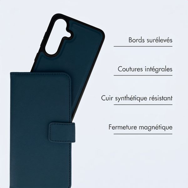 imoshion Étui portefeuille luxe 2-en-1 amovible Samsung Galaxy S26 - Bleu