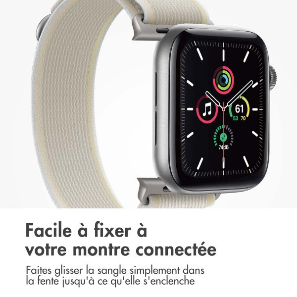 imoshion Bracelet Trail en nylon Apple Watch Series 1 t/m 11 / SE / Ultra (44/45/46/49 mm) - Lumière stellaire