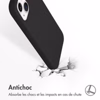Accezz Coque Liquid Silicone avec MagSafe Apple iPhone 13 - Noir