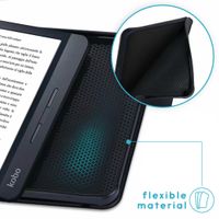 imoshion Étui de liseuse portefeuille Pliable Kobo Libra H2O - Bleu foncé