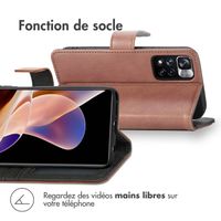 imoshion Étui de téléphone portefeuille Luxe Xiaomi Redmi Note 11 Pro - Brun