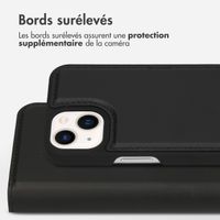 Accezz Étui de téléphone portefeuille en cuir de qualité supérieure 2 en 1 iPhone 13 Mini - Noir