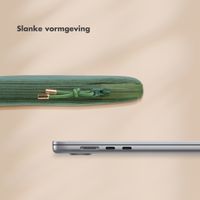 Selencia Pochette ordinateur Corduroy 15-16 pouces - Sage Green