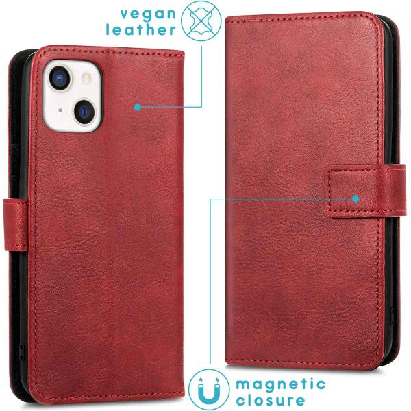 imoshion Étui de téléphone portefeuille Luxe iPhone 13 - Rouge