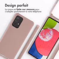 imoshion Coque en silicone avec cordon Samsung Galaxy A52(s) (5G/4G) - Sand Pink