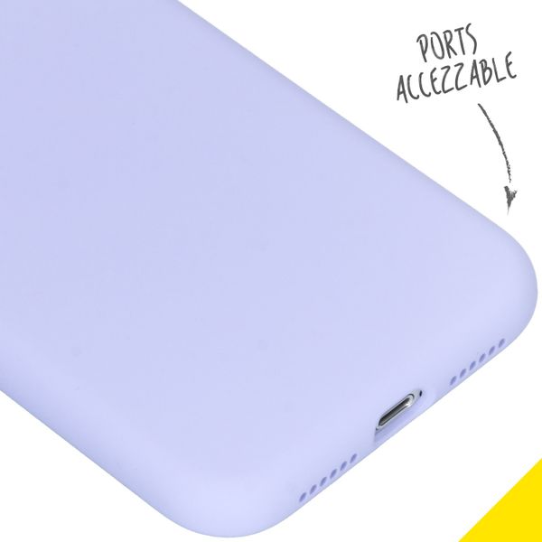 Accezz Coque Liquid Silicone Apple iPhone Xr - Violet