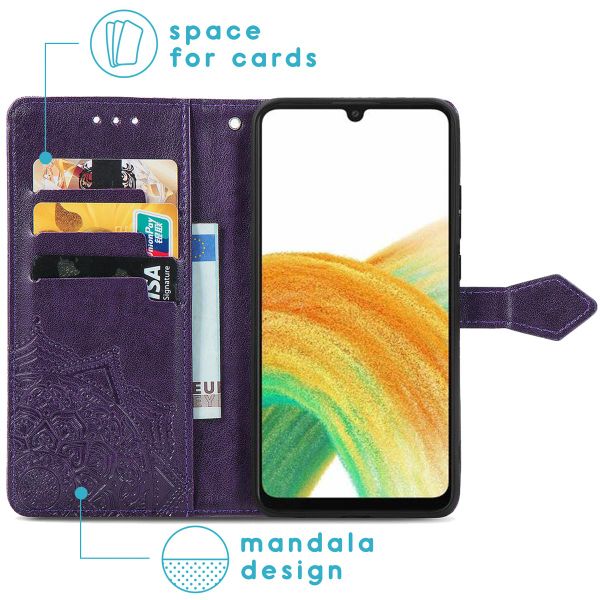 imoshion Etui de téléphone portefeuille Mandala Samsung Galaxy A13 (4G) - Violet