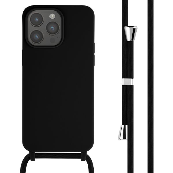 imoshion ﻿Coque en silicone avec cordon iPhone 15 Pro Max - Noir