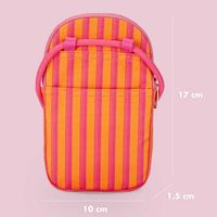 Selencia ﻿Pochette pour téléphone - Stripes Pink Orange