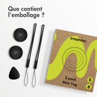 imoshion Mini Tag - Tracker Bluetooth pour iOS - 2 pack - Noir