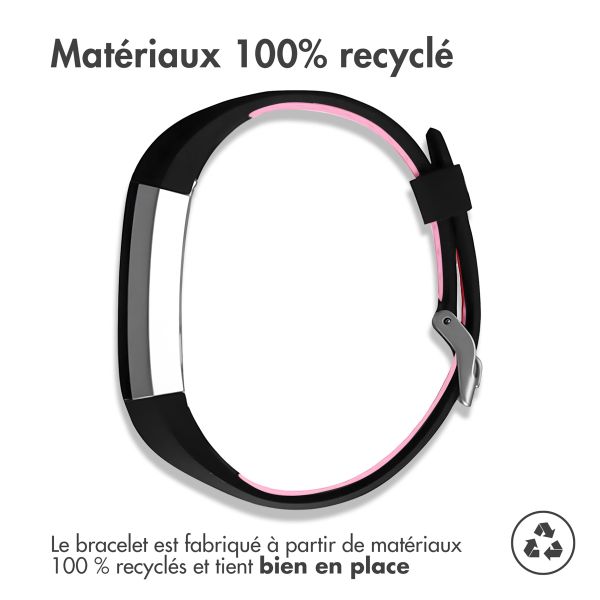 imoshion Bracelet sportif en silicone Fitbit Alta (HR) - Noir/Rose