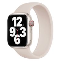 Apple Bracelet Boucle unique en Silicone Apple Watch | 44/45/46/49 mm - Taille 7 - Lumière Stellaire