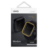 Uniq Moduo Coque Apple Watch avec Lunette interchangeable Apple Watch 4-9 / SE - 40/41 mm - Midnight (Black/Mustard)