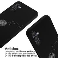 imoshion Coque design en silicone avec cordon Samsung Galaxy A14 (4G) - Dandelion Black