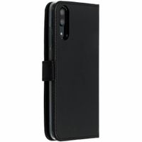 Selencia Étui portefeuille en cuir véritable Huawei P20 - Noir