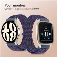 imoshion Bracelet en nylon avec fermeture velcro - Connexion universelle 20 mm - Indigo