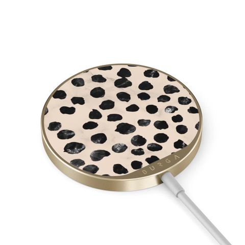 Burga Chargeur magnétique sans fil - MagSafe et Qi2 - Almond Latte / Gold