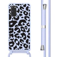 imoshion Coque design en silicone avec cordon Samsung Galaxy S20 - Animal Lila