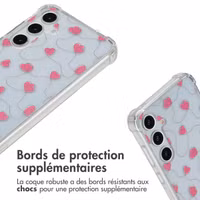 imoshion Coque Design avec cordon Samsung Galaxy A55 - Dusty Rose Connected Hearts