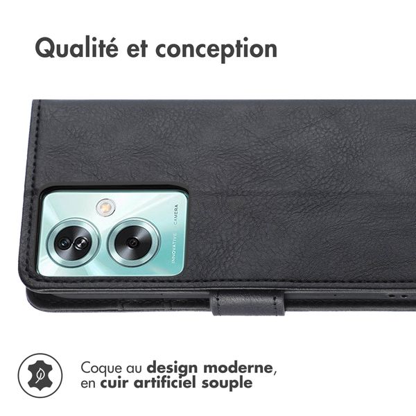 imoshion Étui de téléphone portefeuille Luxe OnePlus Nord N30 SE - Noir