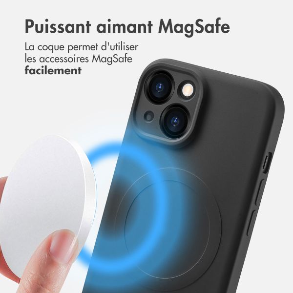 imoshion Coque Couleur avec MagSafe iPhone 15 - Noir