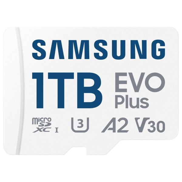 Samsung EVO Plus microSD 2024 - 1TB - Inclus un adaptateur SD - UHS-I/U3/Full HD/4K UHD