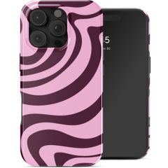 Selencia Coque arrière Vivid Apple iPhone 16 Pro - Wavy Swirl Pink Plum