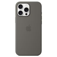 Apple Coque en silicone MagSafe iPhone 16 Pro Max - Stone Gray