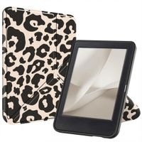 imoshion Étui de liseuse portefeuille design Pliable Kobo Clara Colour / BW - Leopard