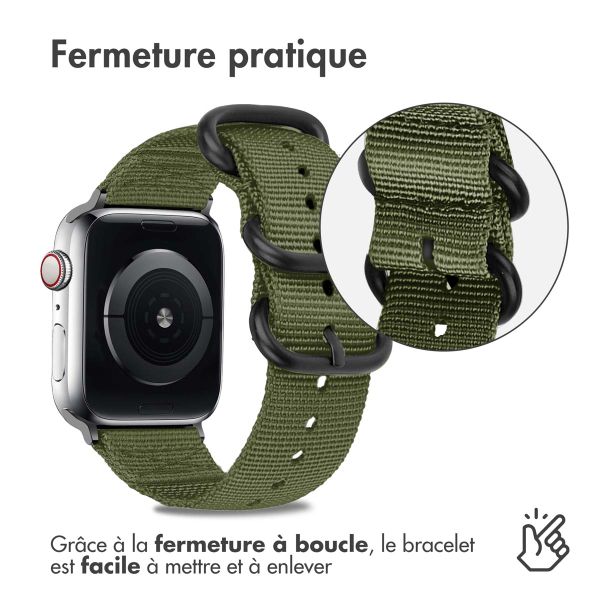 imoshion Bracelet en nylon Apple Watch Series 1-9 / SE - 38/40/41 mm / Series 10 - 42 mm - Vert clair