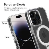 Accezz Coque Ring Stand avec MagSafe iPhone 14 Pro - Transparent