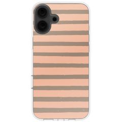 imoshion Coque Design iPhone 16 - Striped Peach Reverse