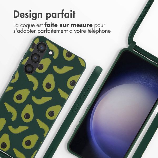 imoshion Coque design en silicone avec cordon Samsung Galaxy S23 Plus - Avocado Green