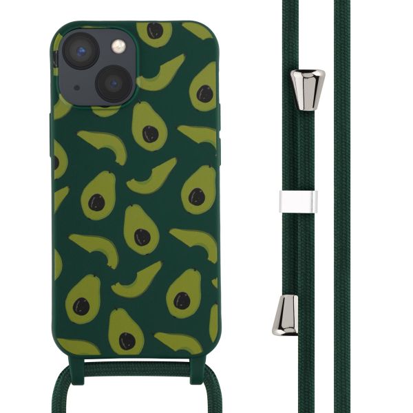 imoshion Coque design en silicone avec cordon iPhone 13 Mini - Avocado Green