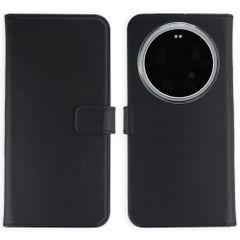 Selencia Étui portefeuille en cuir véritable Xiaomi 17 Ultra - Noir