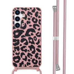 imoshion Coque design en silicone avec cordon Samsung Galaxy S25 Plus - Animal Pink