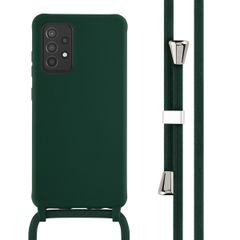 imoshion ﻿Coque en silicone avec cordon Samsung Galaxy A52(s) (5G/4G) - Vert foncé