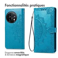 imoshion Etui de téléphone portefeuille Mandala OnePlus 11 - Turquoise