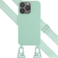 Selencia Coque silicone avec cordon amovible Apple iPhone 13 Pro - Turquoise