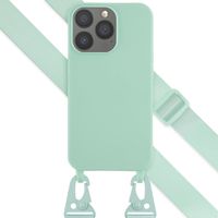 Selencia Coque silicone avec cordon amovible iPhone 13 Pro - Turquoise