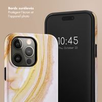 Selencia Coque arrière Vivid Apple iPhone 14 Pro Max - Chic Marble Gold