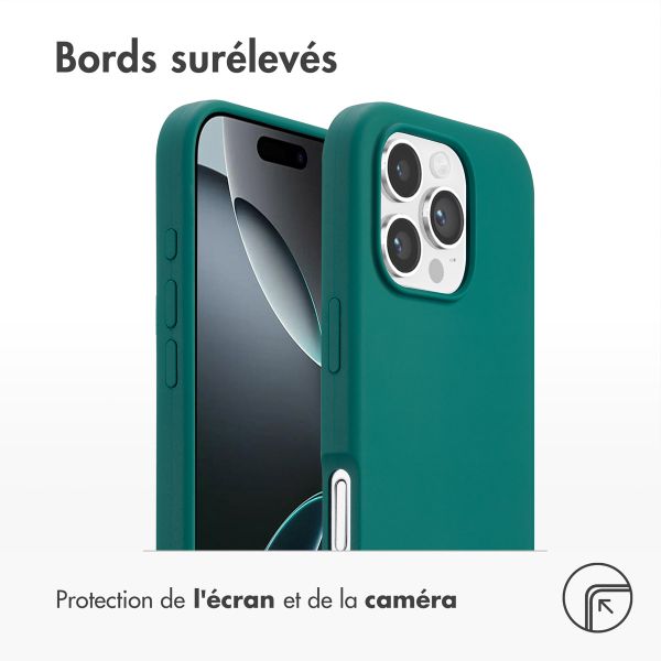 Accezz Coque Liquid Silicone avec MagSafe iPhone 16 Pro - Forest Green