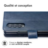 imoshion Étui de télephone portefeuille Samsung Galaxy Z Fold 4 - Bleu foncé