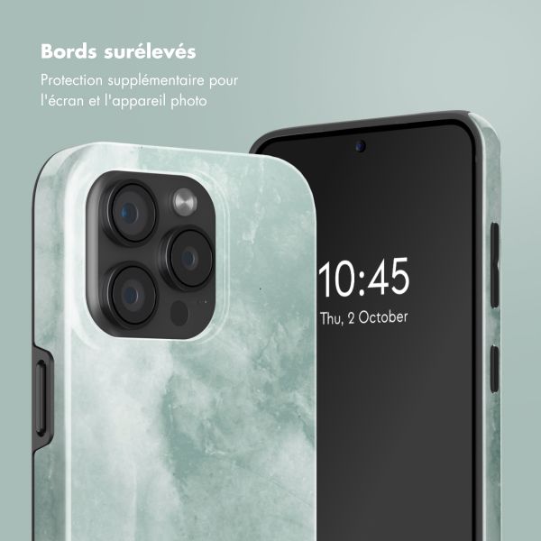 Selencia Coque arrière Vivid avec MagSafe Apple iPhone 15 Pro - Marble Grayed Jade