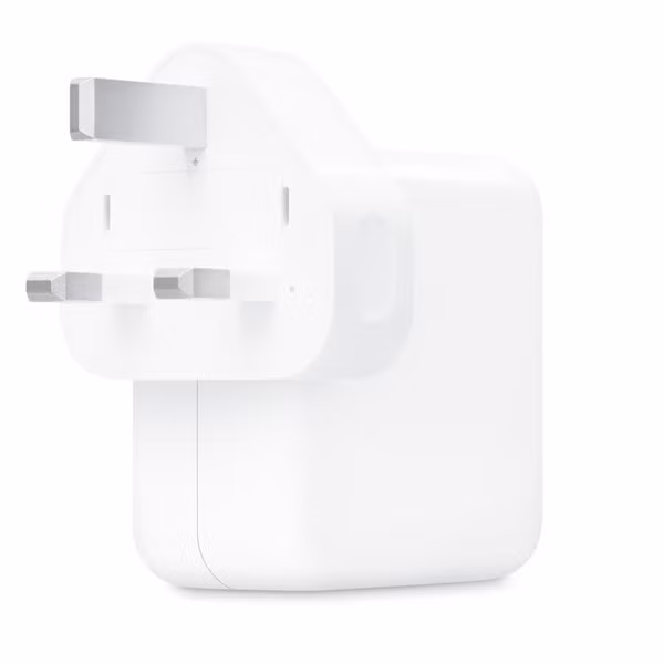 Apple Adaptateur secteur avec deux ports USB-C - 35 W - Type G - Prise pour le Royaume-Uni - Blanc