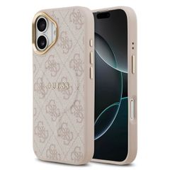 Guess Coque MagSafe Classic avec logo 4G Apple iPhone 17 - Rose