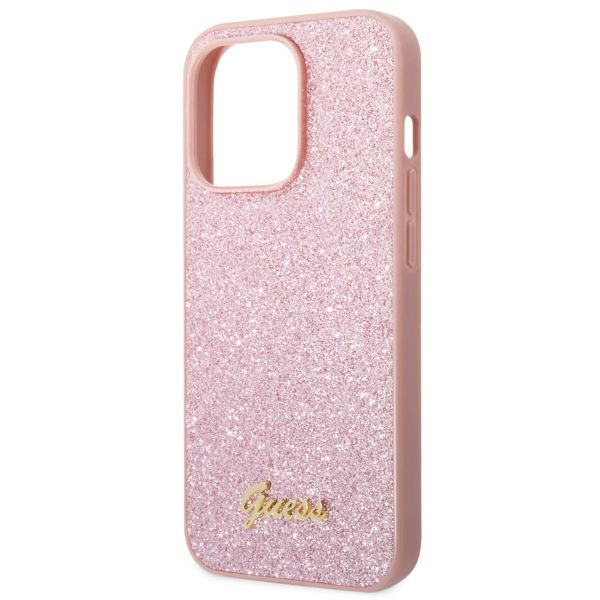 Guess Coque Glitter Flakes Apple iPhone 14 Pro - Rose